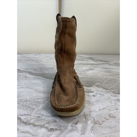 Women’s Sz 9M PFR Sperry Top-Sider Casual Boat Stitched Moc Toe Boots 9616707 - Picture 3 of 11